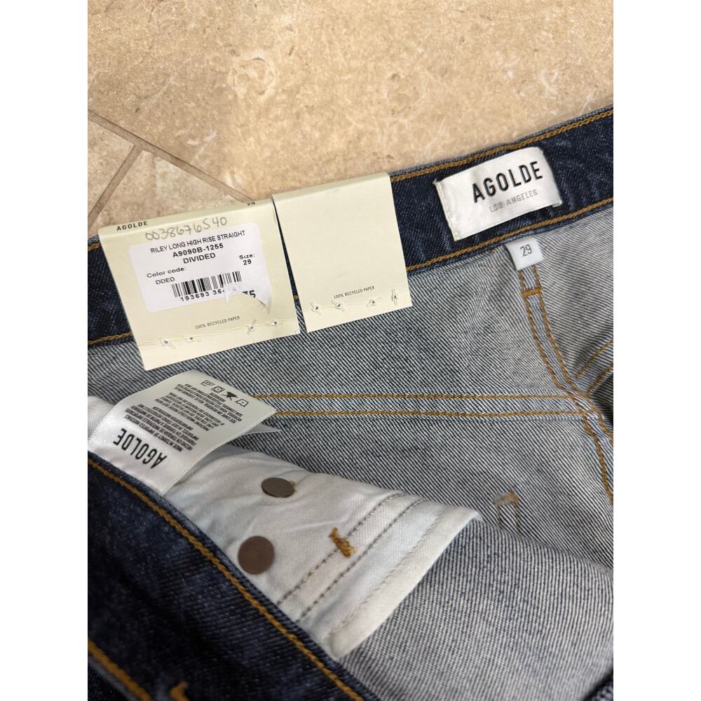 Agolde Riley Long High Rise Straight Size 29 - Picture 6 of 8